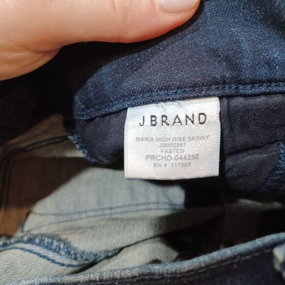 NWT J. Brand Maria High Rise Skinny Leg Jeans Fasten Dark Blue Wash Size 26 - Picture 8 of 10